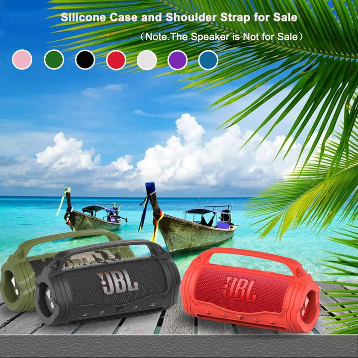 Silikon Schutzhülle für JBL Flip 7 Lautsprecher – Stossfeste Tragetasche mit Abnehmbarem Schultergur