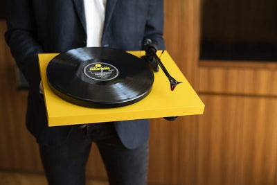Pro-Ject Debut Carbon EVO, Audiophiler Plattenspieler mit Carbon Tonarm, elektronischer Geschwindigk