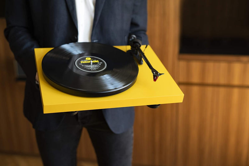 Pro-Ject Debut Carbon EVO, Audiophiler Plattenspieler mit Carbon Tonarm, elektronischer Geschwindigk