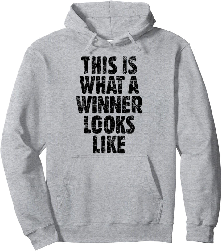 What a Winner Looks Like (Vintage/Schwarz) Sieger Pullover Hoodie
