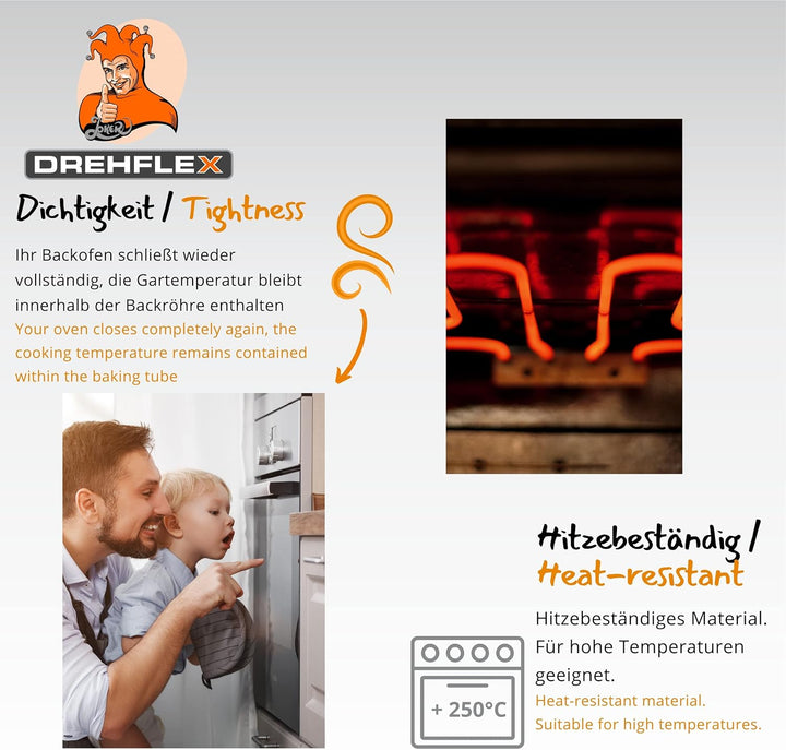 DREHFLEX Türdichtung - BOD20 - für diverse Geräte der Marken Bosch/Siemens/Neff/Constructa u.a. pass