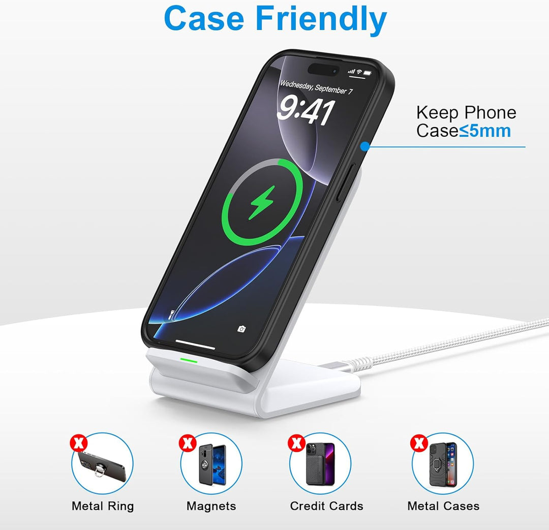 Samsung Galaxy Wireless Charger Stand, 15W Handy Schnelles Kabelloses Ladegerät, Induktive Ladestati