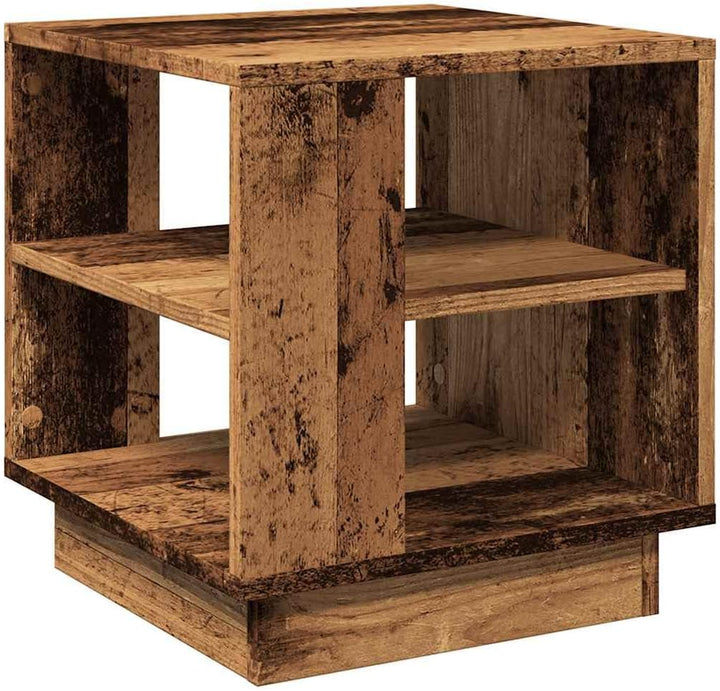 vidaXL Couchtisch Altholz-Optik 40x40x43 cm Holzwerkstoff 40 x 40 x 43 cm Antikes Holz 1, 40 x 40 x
