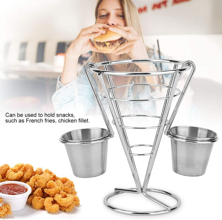 Pommes Frites Korb Kegel Snack Ausstellungsstand Kegelkorb Snack Ständer Pommeshalter Pommestüten Ha