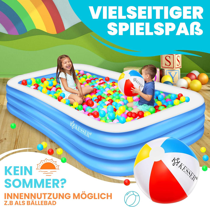 KESSER® Aufblasbarer Pool Familienpool für Kinder und Erwachsene Gartenschwimmbad Familienschwimmbad