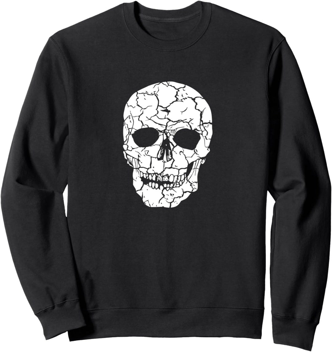Weisser Schädel-Designtag von totem Dia De Los Muertos Sweatshirt