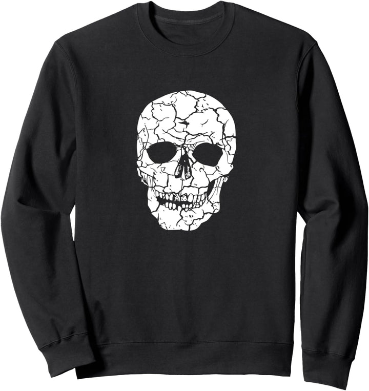Weisser Schädel-Designtag von totem Dia De Los Muertos Sweatshirt
