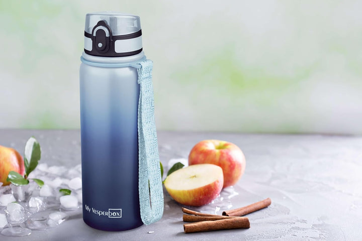 MY VESPERBOX® Edelstahl Thermosflasche Kinder [INK. STROHHALM & SIEB] - Isolierflasche für Jungen &