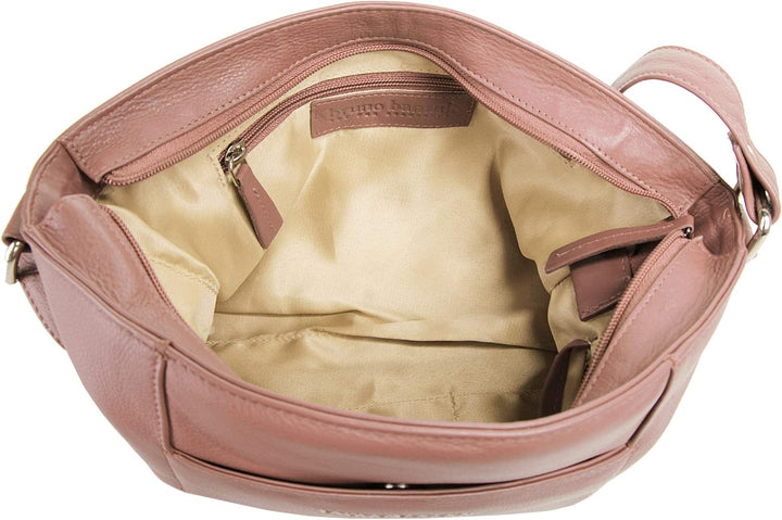 Bruno Banani Umhängetasche rosa echt Leder Damen - 020315