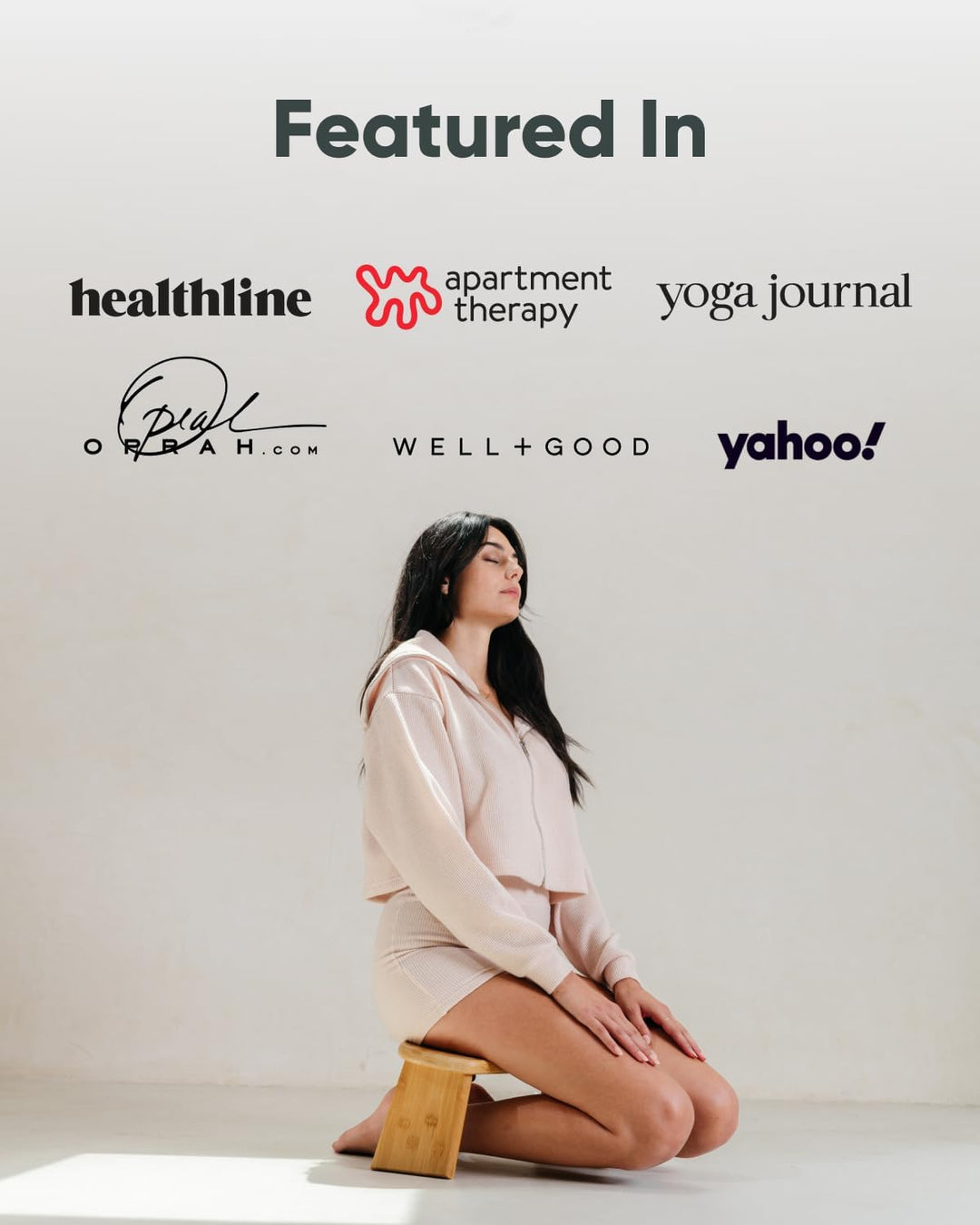 Mindful &amp; Modern Faltbare Meditationsbank | Verriegelung magnetische Scharniere | Holzkniende ergono