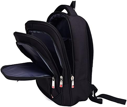 City Bag - Unisex Rucksack mit Laptopfach 15,6“ - geeignet für Büro/Schule/Uni - Schwarz, Schwarz