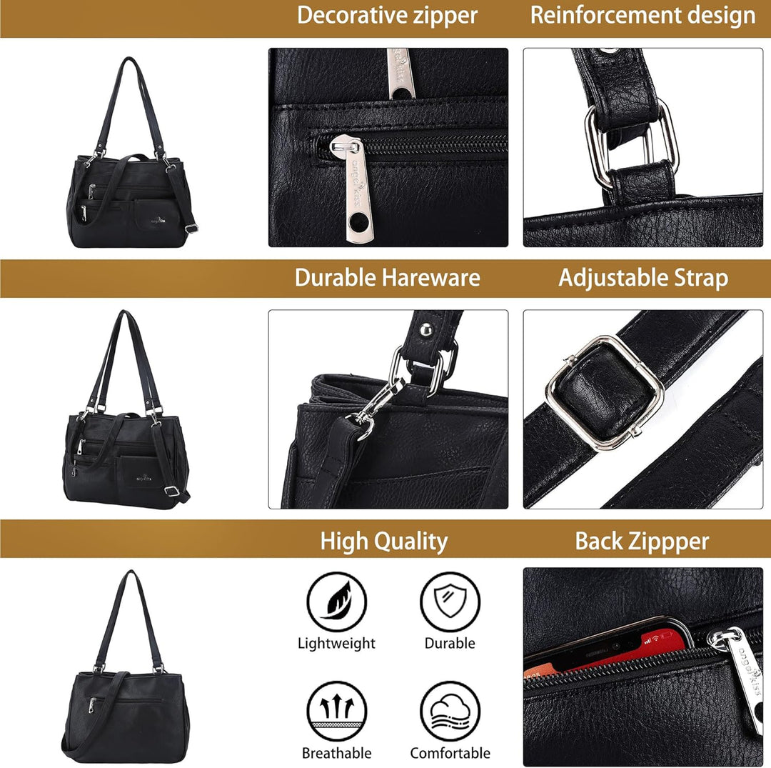 Angel Kiss Tasche Leder Damenhandtasche Schultertasche Handtaschen Wasserdicht Tragetasche Multifunk