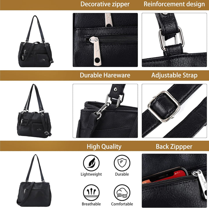 Angel Kiss Tasche Leder Damenhandtasche Schultertasche Handtaschen Wasserdicht Tragetasche Multifunk