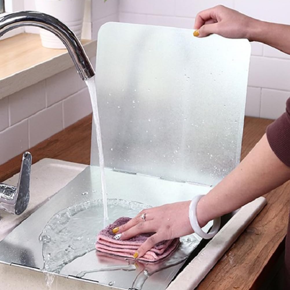 Cabilock Spritzschutz Faltbar Spritzschutz Schallwand 3 Seitige Tischtrennwand Aluminiumfolie Küchen