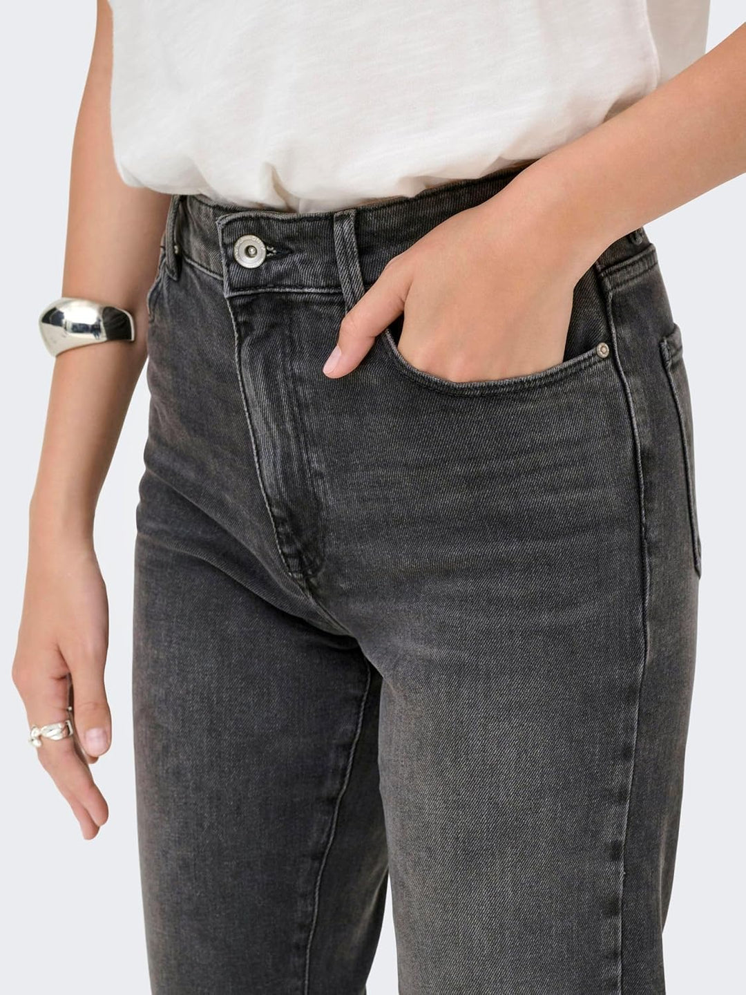 Only Damen Jeans 15259634 27W / 30L Dark Grey Denim, 27W / 30L Dark Grey Denim