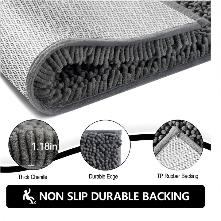 Saugfähige Chenille Fussmatte für den, rutschfeste Badematte, schlammiger Hund, waschbare Matte, sch
