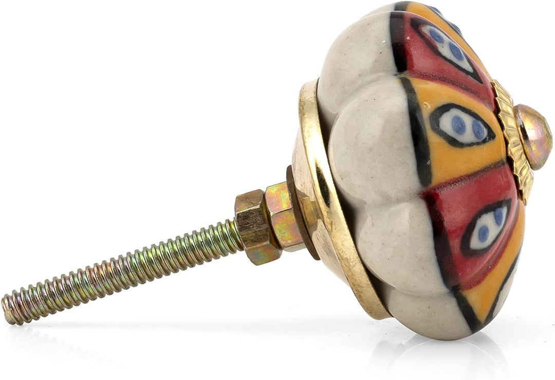 Craft Trade Sortiert Türschrankknopf Boho Antik Keramik-Türknöpfe Kommode Schublade Zieht Hardware K