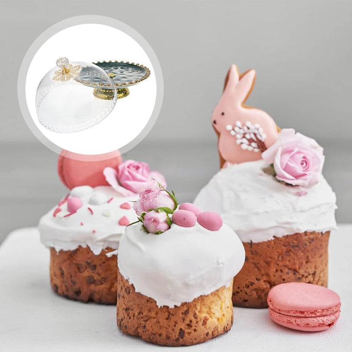 YARNOW Kuchenständer Glasglocke Kuchenglocke Tortenhaube Käseglocke Keramik Käseplatte Dome Fliegenh