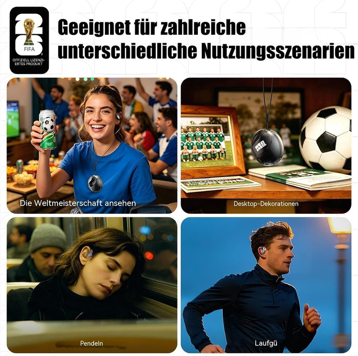 FIFA WM 2026 lizenzierte Open-Ear Bluetooth-Ohrhörer mit Ohrhaken, 165 Sprachen KI-Übersetzung per A