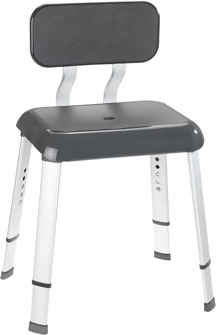 Allstar Badhocker mit Rückenlehne Secura Premium, Duschhocker, bis 130 kg Tragkraft