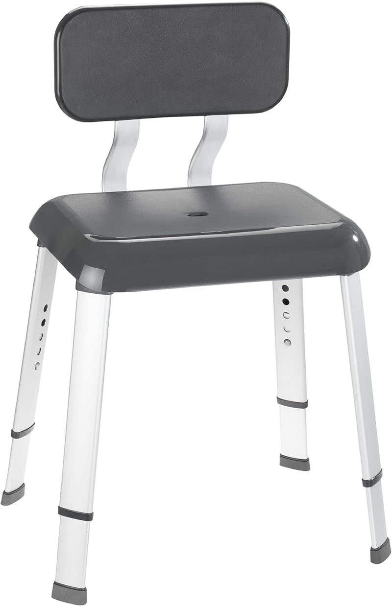 Allstar Badhocker mit Rückenlehne Secura Premium, Duschhocker, bis 130 kg Tragkraft