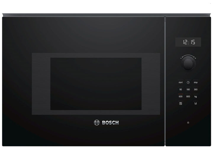 Bosch BFL524MB0 Serie 6 Einbau-Mikrowelle, 38 x 60 cm, 800 W, Drehteller 25,5cm, Türanschlag Links,