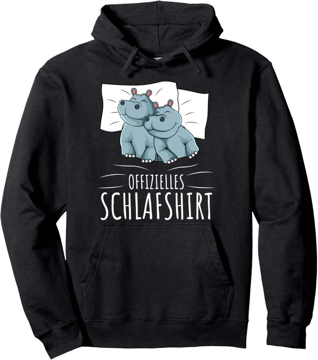 Offizielles Schlafshirt Nilpferd Hippo Flusspferd Pullover Hoodie