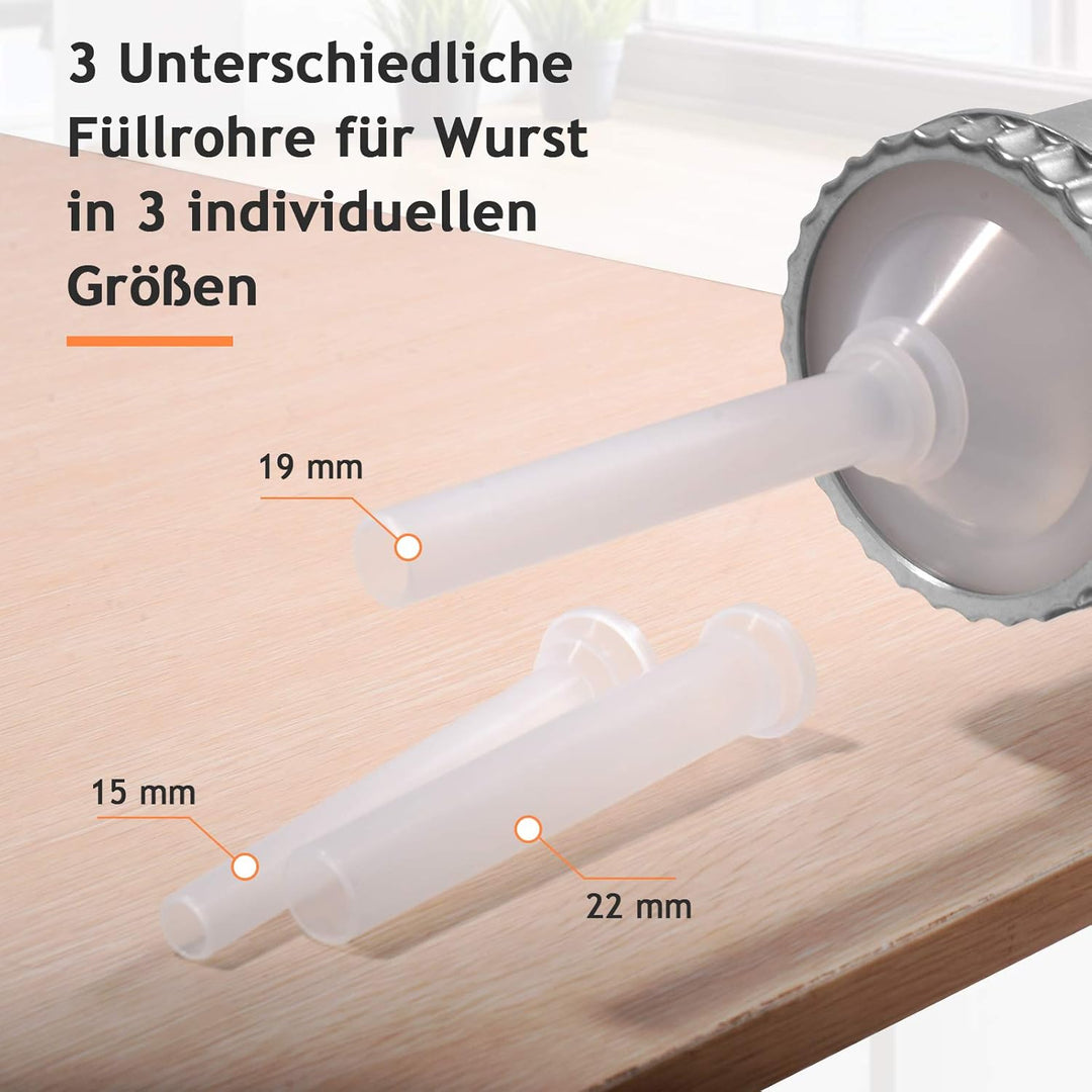 DREAMADE Wurstfüller 3L, Wurstmaschine, Manuelle Wurstfüllmaschine, Wurstspritze Wurstpresse inkl. 3