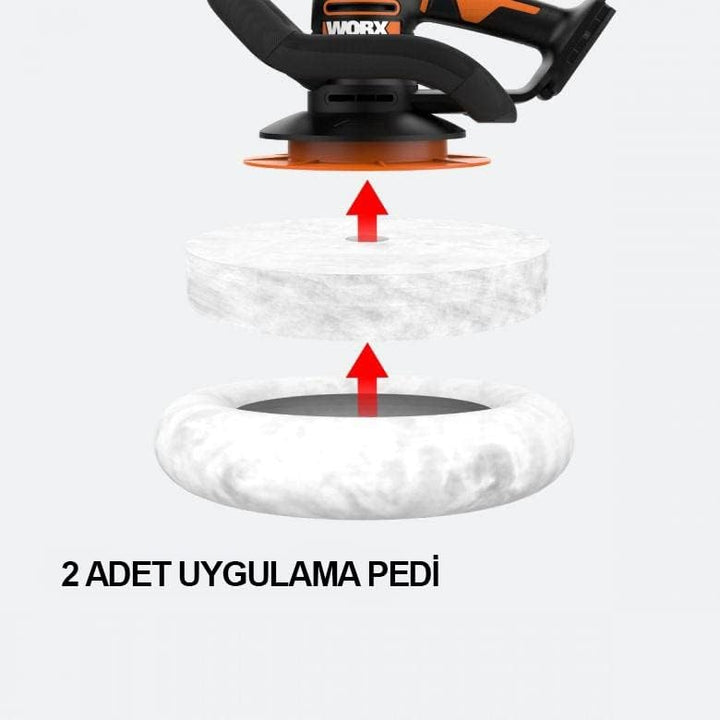 WORX Akku-Poliermaschine 20V WX856.9 – Elektrische Poliermaschine zum Polieren im Innen- und Aussenb