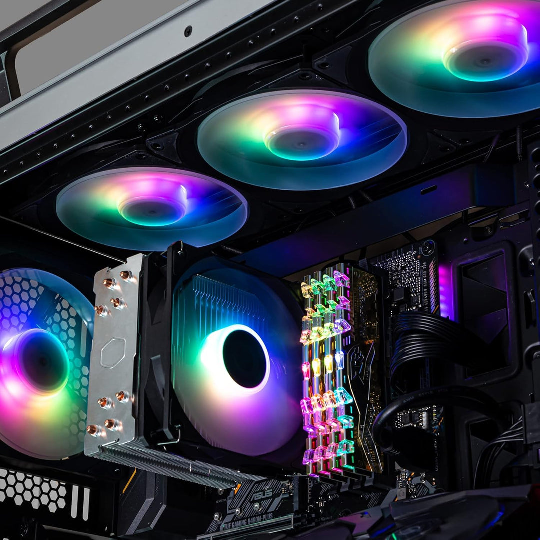 Cooler Master Mobius 140P ARGB Gehäuselüfter – 120mm ARG-Lüfter mit Ring-Blade-Design (PWM), Loop Dy
