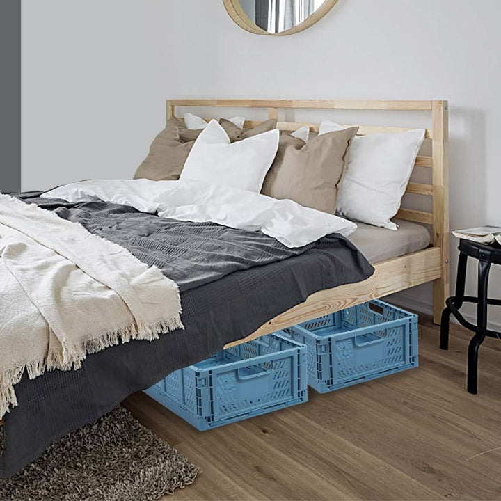 Faltbar Plastik Lagerkisten Regal Körbe,4er-Set Falten Aufbewahrungskorb Küche Schubladeneinsätze St