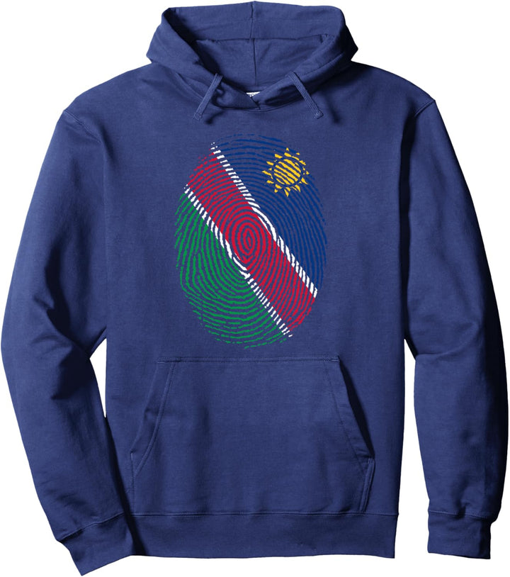 Namibia Flagge DNA Fingerabdruck Männer Frauen Kinder Pullover Hoodie
