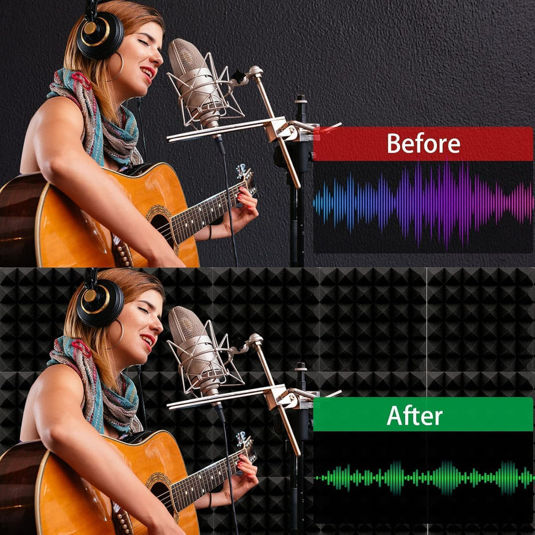 SK Studio 12 Stück Akustikschaumstoff Noppenschaumstoff Akustik Schaumstoff Schall Dämmung Dämmung f