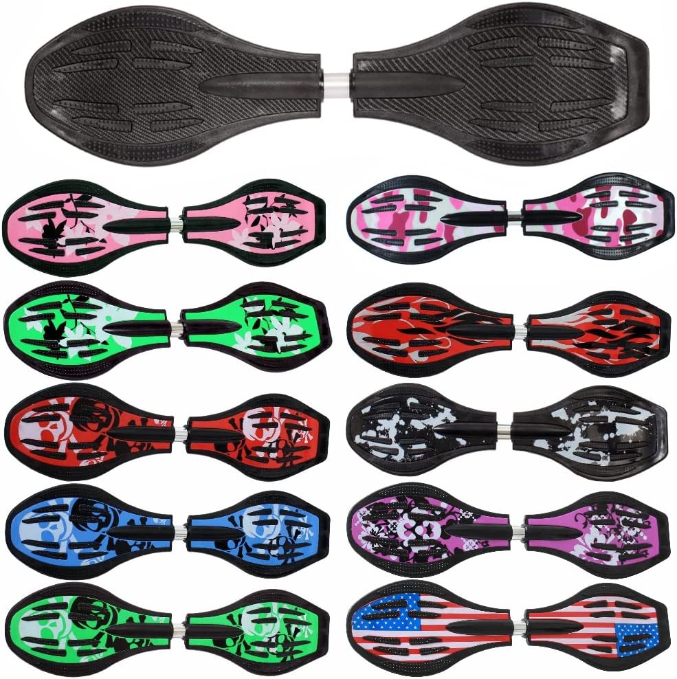 FunTomia Waveboard Original ABEC9 Kugellager inkl. Tasche - Bis 120kg - (Verschiedene Farbdesigns)