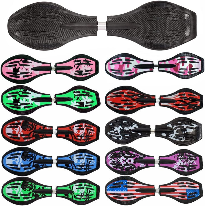 FunTomia Waveboard Original ABEC9 Kugellager inkl. Tasche - Bis 120kg - (Verschiedene Farbdesigns)