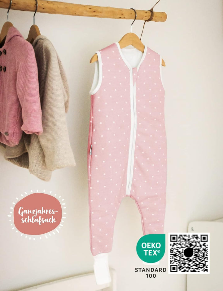Ehrenkind® Babyschlafsack | Schlafsack mit Füssen 2.5 TOG | Bio-Baumwolle | Ganzjahres Schlafsack Ba