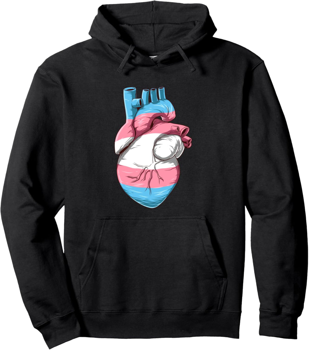 Lustiges Transgender-Herz Pullover Hoodie