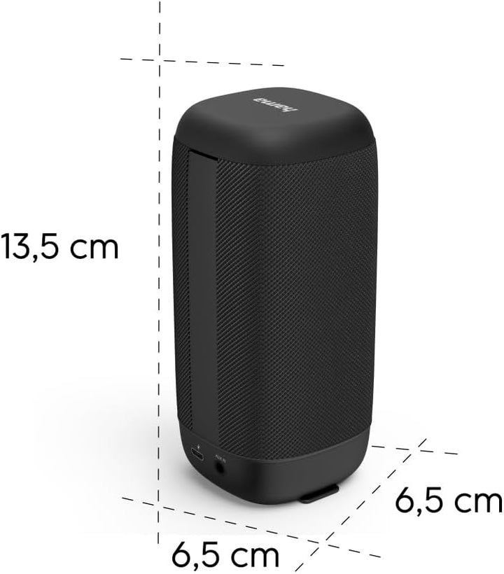 Hama Bluetooth®-Lautsprecher „Tube 4.0“ (tragbar, 3,5 W, bis zu 12 h Akkulaufzeit, kabelloser Lautsp