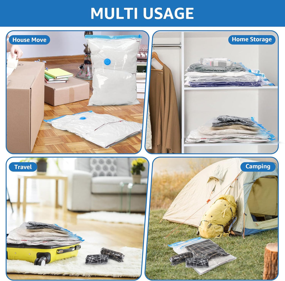 Simple Deluxe 30 Stück Kompressions-Aufbewahrungsbeutel, Vakuum-Aufbewahrungsbeutel, platzsparende B