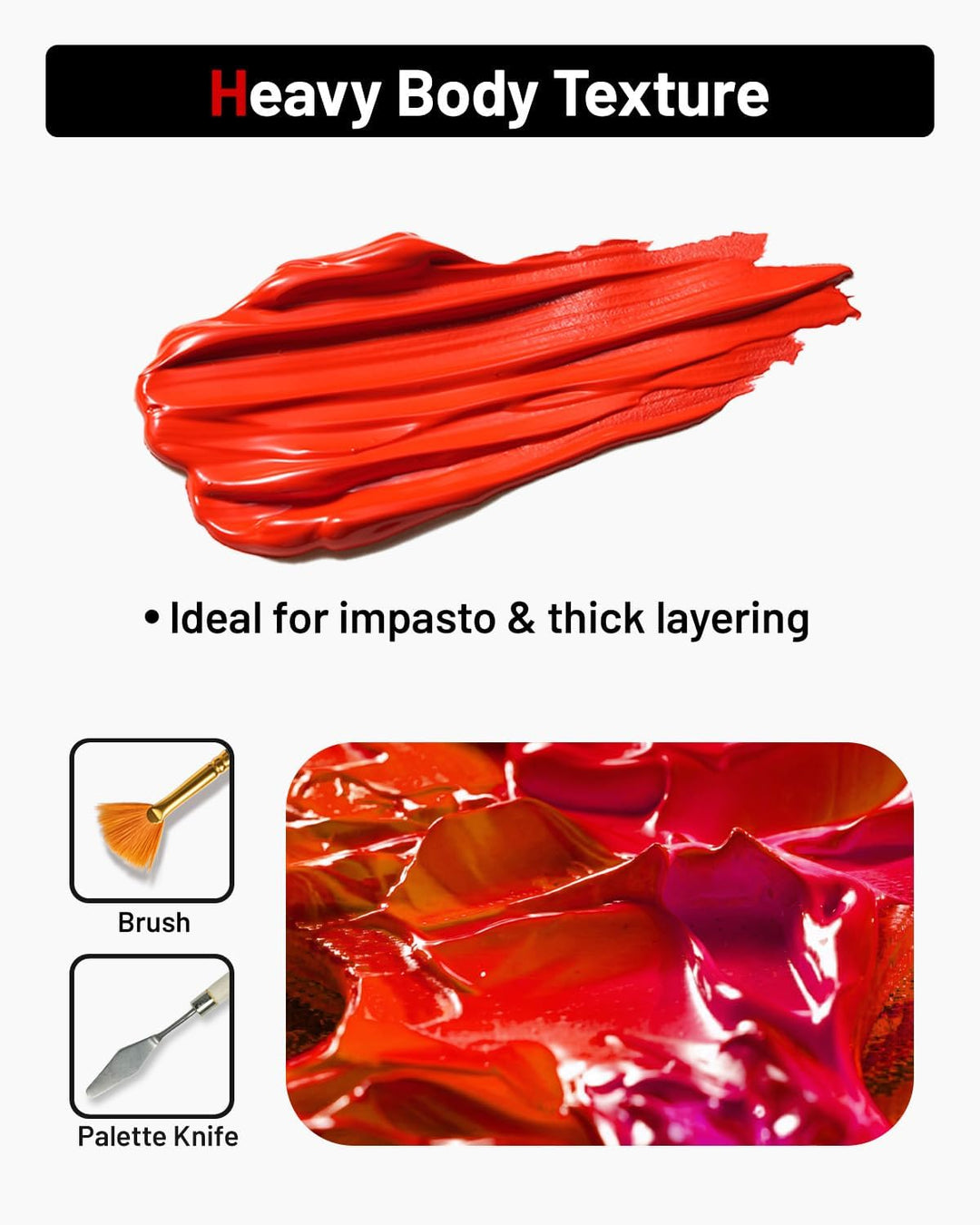 Fantastory Acrylfarben Set 60ml x 36 Farben mit 12 Pinseln, Premium Ungiftig Acrylfarbe, Nicht Verbl