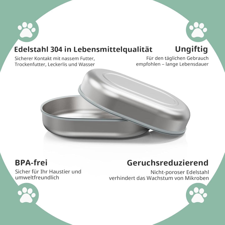 Edelstahlschalen für automatischen Mikrochip-Futterautomat für Haustiere – Dichtungsring-Design zur