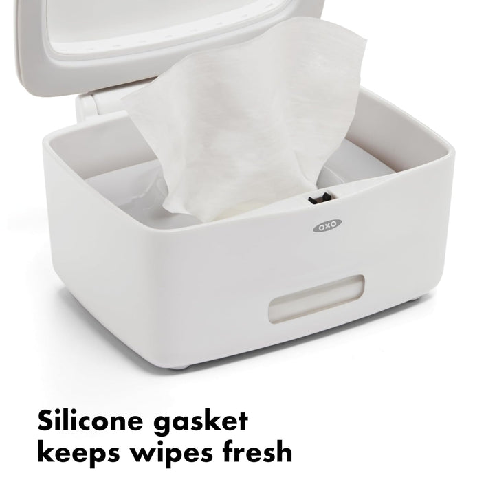 Zagg OXO Good Grips Dispenser for Face, Hand and Flushable Wipes, 18/8 Edelstahl, Weiss, 5.88" L x 6