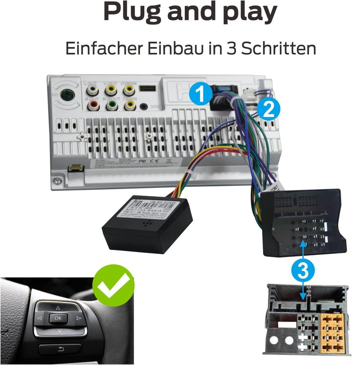 YZKONG Linux-Autoradio für VW Golf 5 6 Passat Jetta Caddy EOS T5 Tiguan Touran CC Polo | Wireless Ca