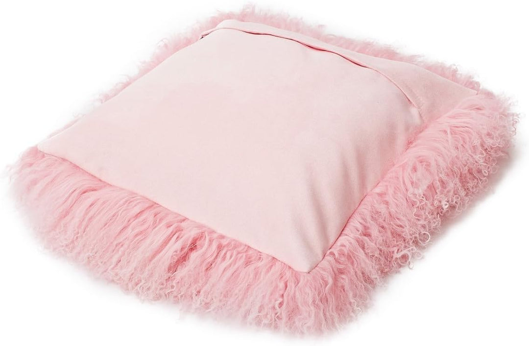 Reissner Lammfelle Tibet Lammfell Kissenbezug langflorig 30x30cm JAY101 Farbe rosé/rosa Jay101 Rosé