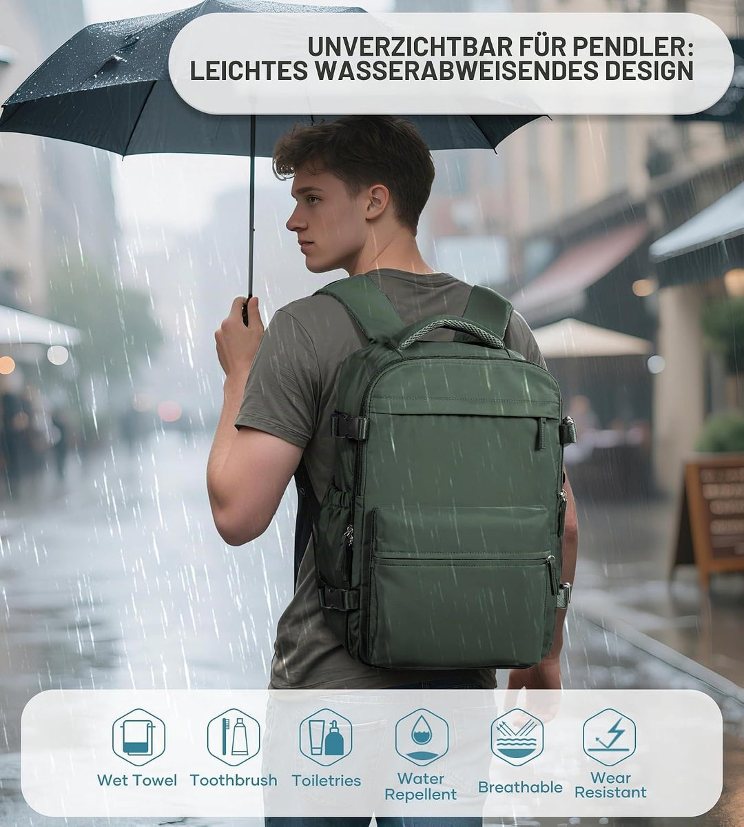 BOXSAM Vakuum Rucksack Handgepäck Airbag mit Pumpe Travel Vacuum Backpack Reisen Tagesrucksack Wasse