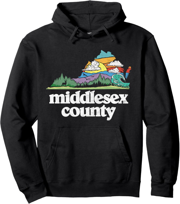 Middlesex County Virginia Outdoors & Nature Lover Retro Pullover Hoodie