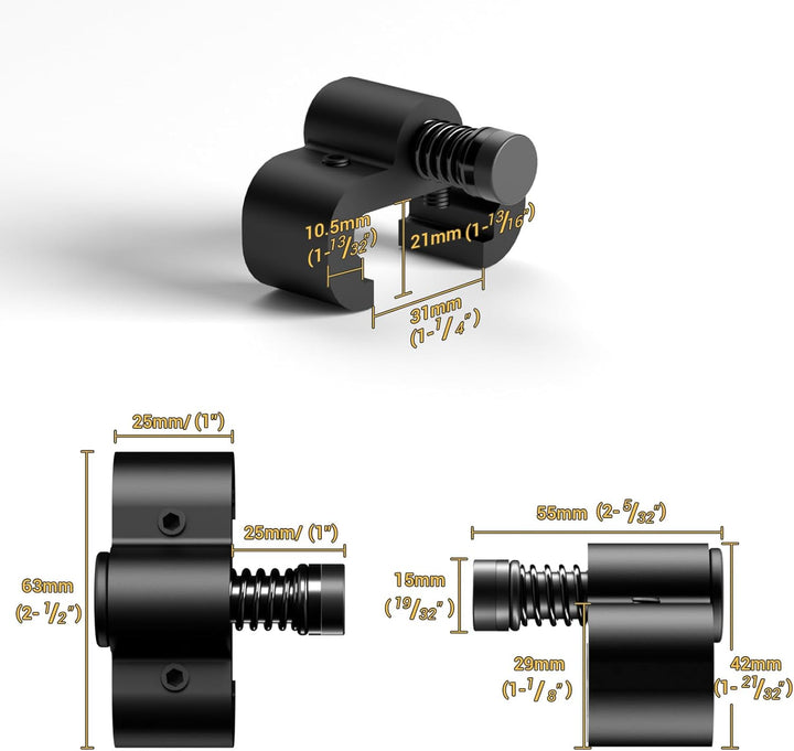 CCJH Schiebetürstopper für Scheunentürstopper, Scheunentürstopper, Hardware für obere Schiene, 1 Paa
