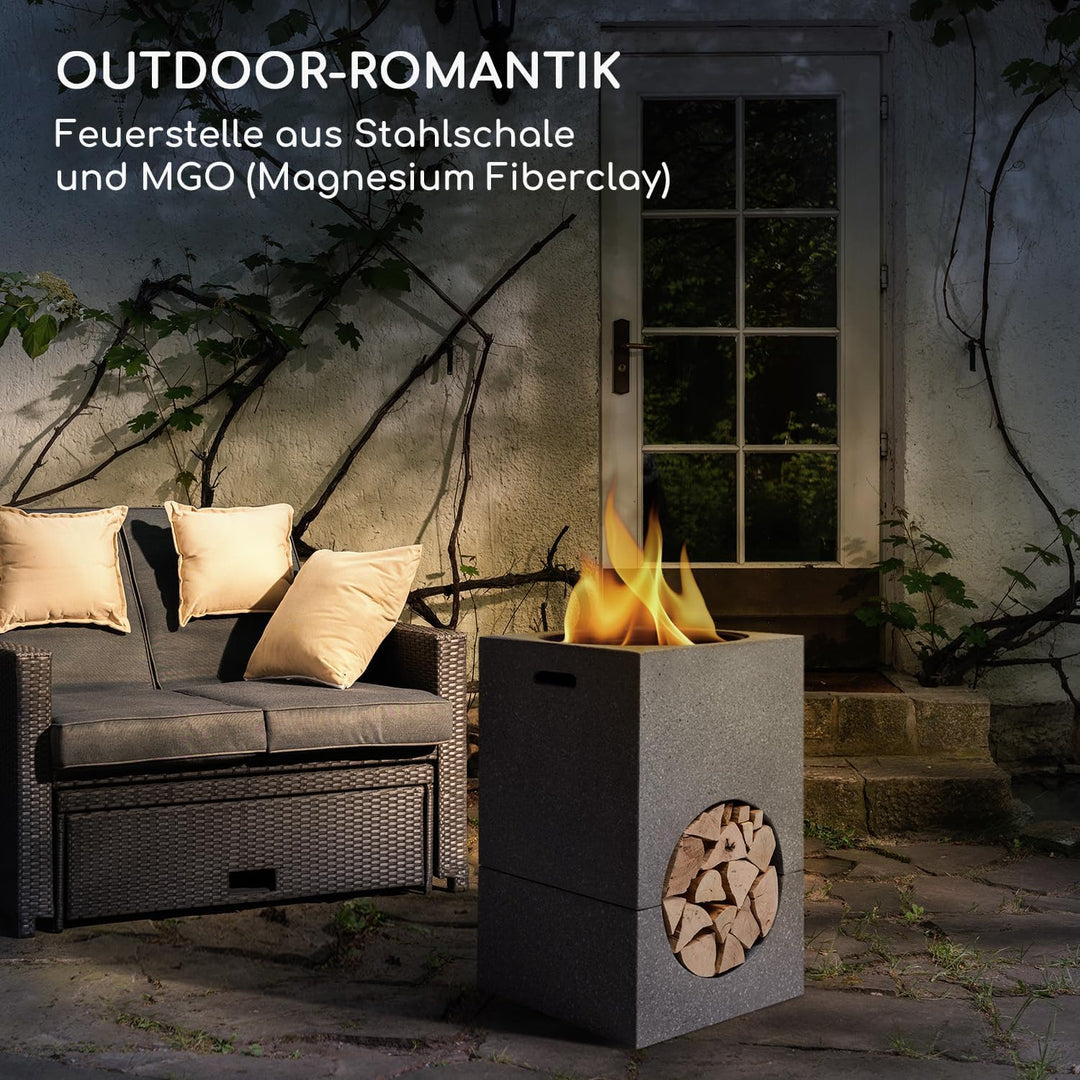 Blumfeldt Feuerschale, Tragbare Feuerstelle Outdoor, Feuerschalen für den Garten, Terrasse & Camping