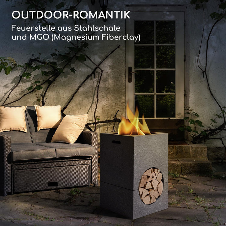Blumfeldt Feuerschale, Tragbare Feuerstelle Outdoor, Feuerschalen für den Garten, Terrasse & Camping