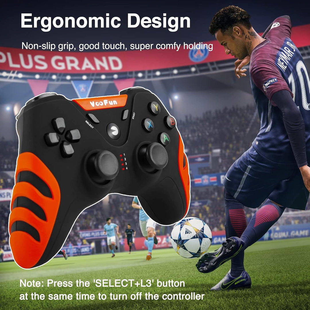 VooFun Controller PC, Wireless PS3 Controller Gamepad PC mit Dual-Vibration, Gaming Controller für P